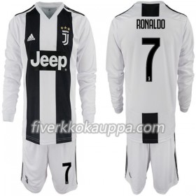 Jalkapallo Pelipaidat/Peliasut Juventus Ronaldo 7 Lasten Kotipelipaita 2018-2019 Pitkähihainen